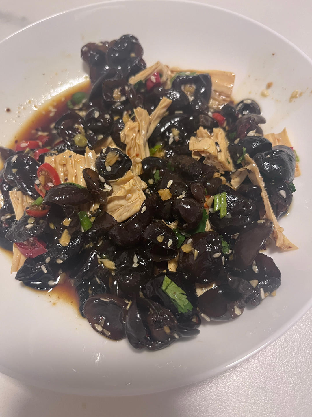 凉拌木耳腐竹(快手菜)