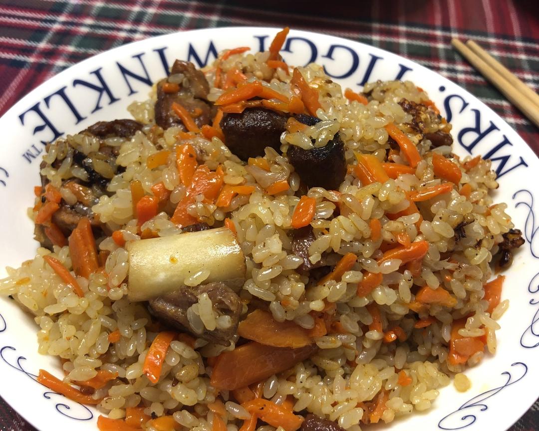 红烧羊肉版的新疆手抓饭