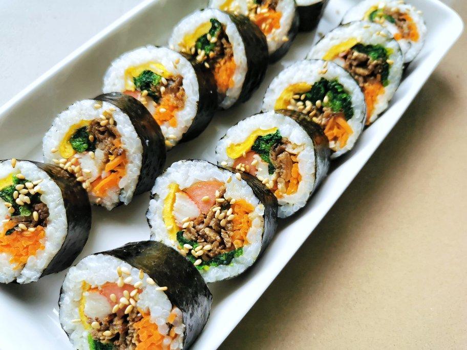 3种家常紫菜包饭（牛肉，金枪鱼，蛋卷）