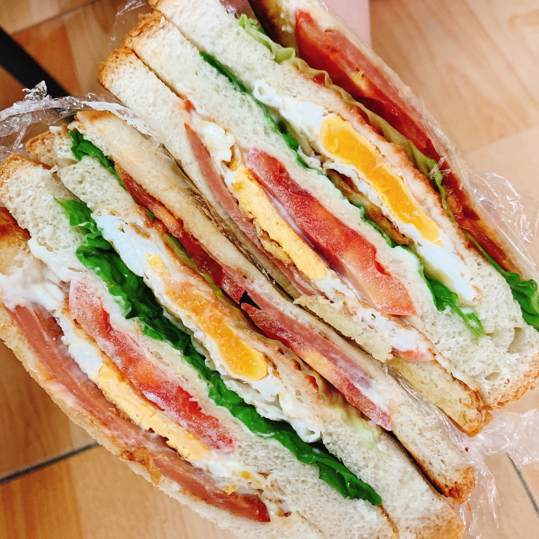 早餐三明治🥪在宿舍也能做（附包法）