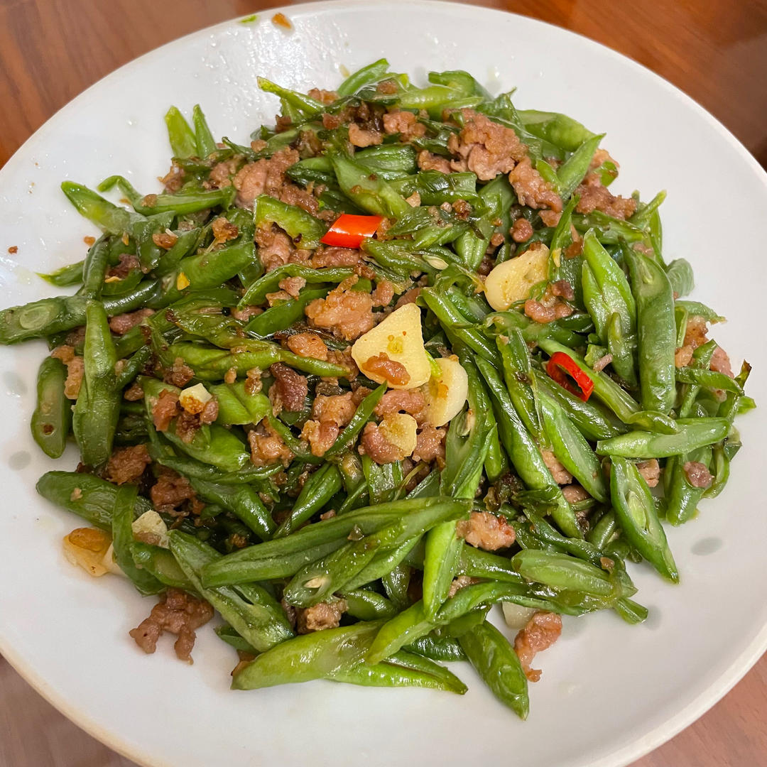 家常小炒四季豆