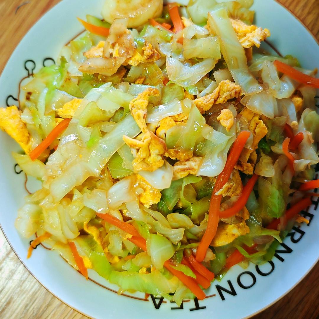 包菜炒鸡蛋