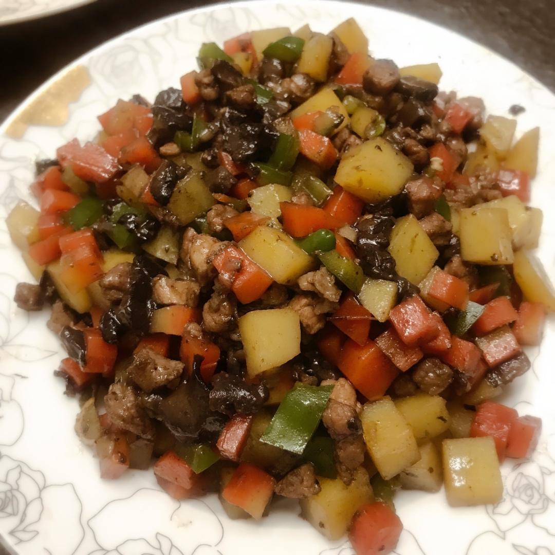 ㊙️香菇土豆肉沫拌饭❗️比外卖还好吃