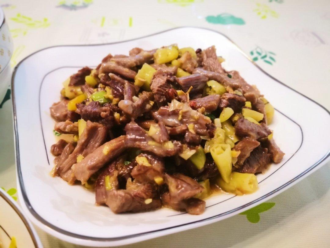 豆叉bean做的酸辣椒炒牛肉