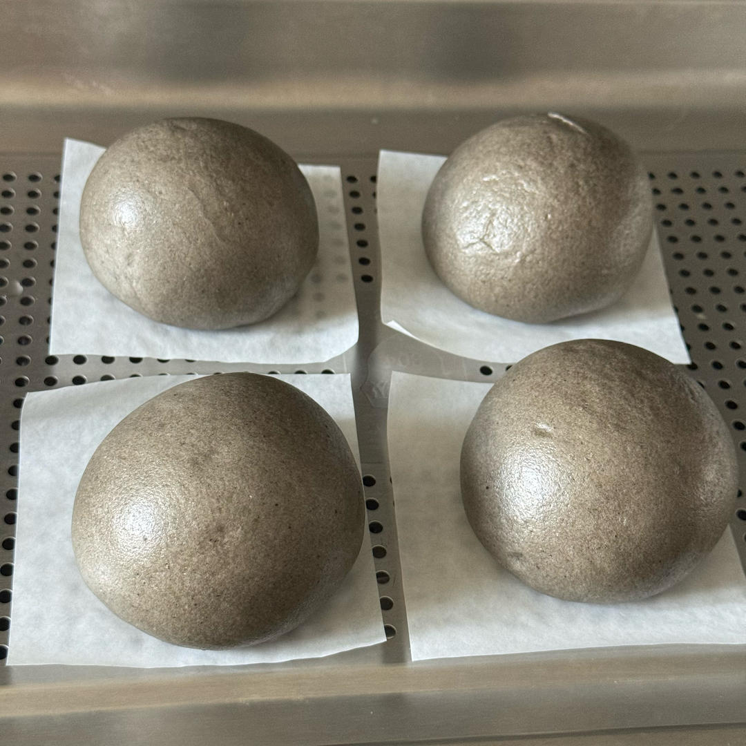 香到隔壁邻居来敲门❗️黑芝麻馒头