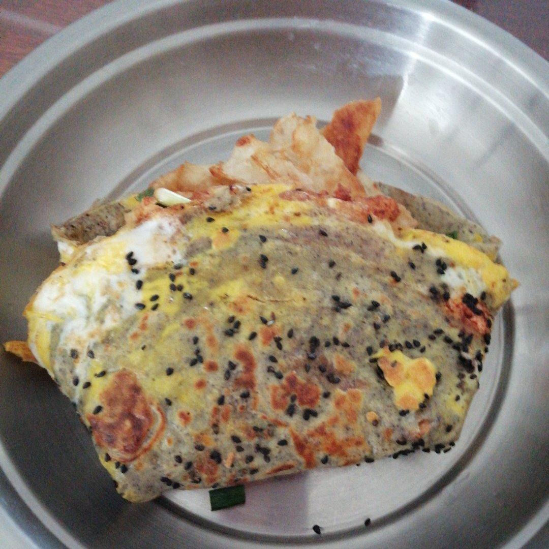 早餐—煎饼（自炸薄脆）