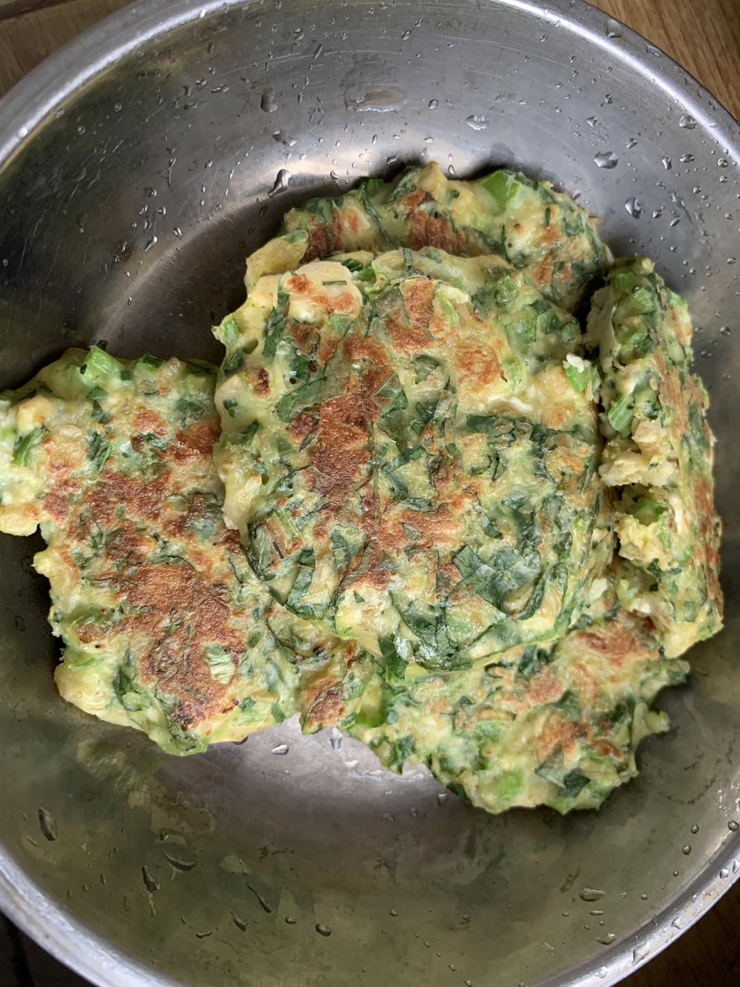 外香脆内松软的减脂早餐蔬菜豆腐煎饼