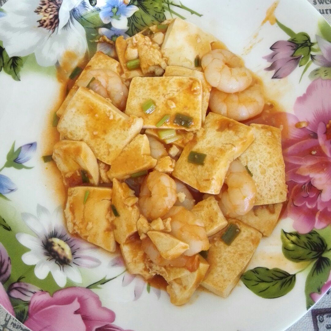 茄汁虾仁豆腐