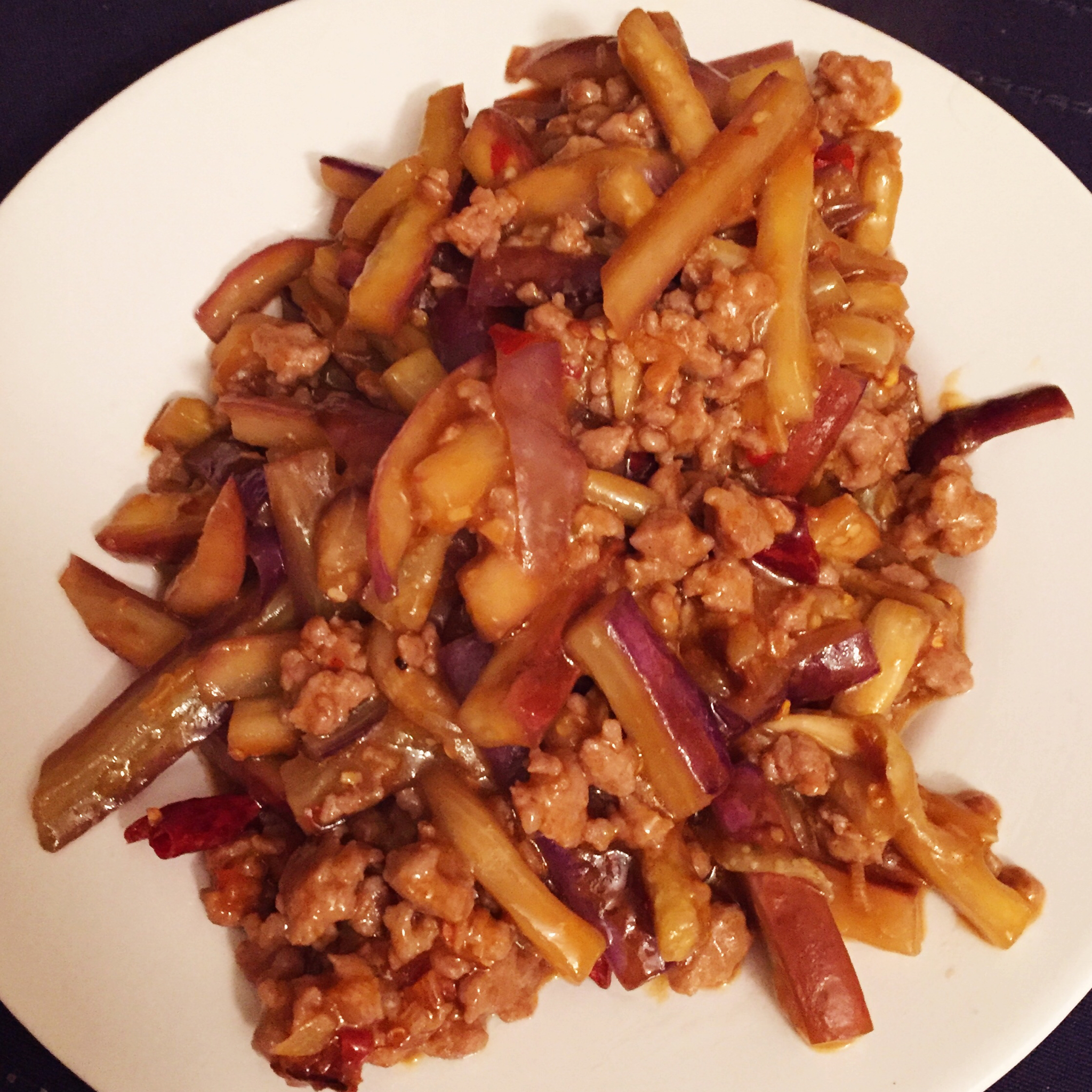 红烧肉沫茄子