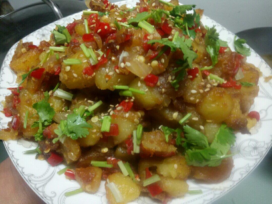 孜然香辣煎小土豆