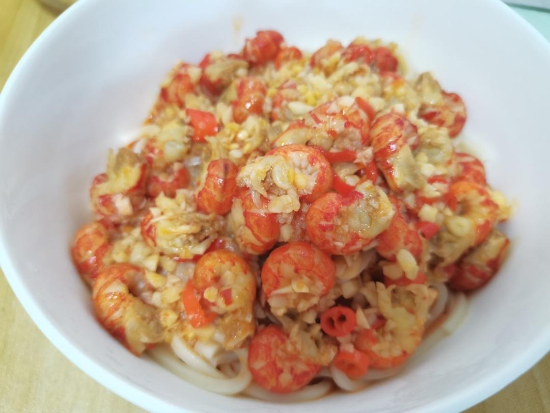 豪华版蒜蓉小龙虾拌面🍤一口入魂🍜好吃到爆