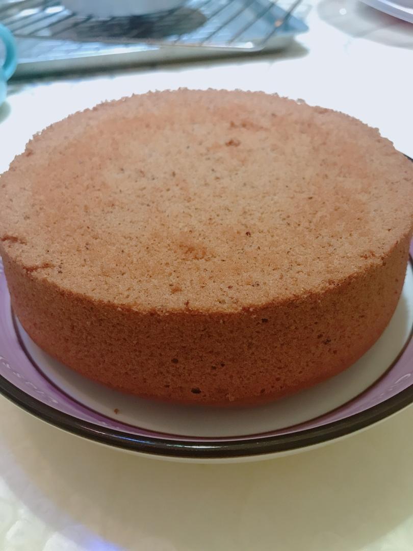 红豆沙戚风蛋糕（2蛋6寸）