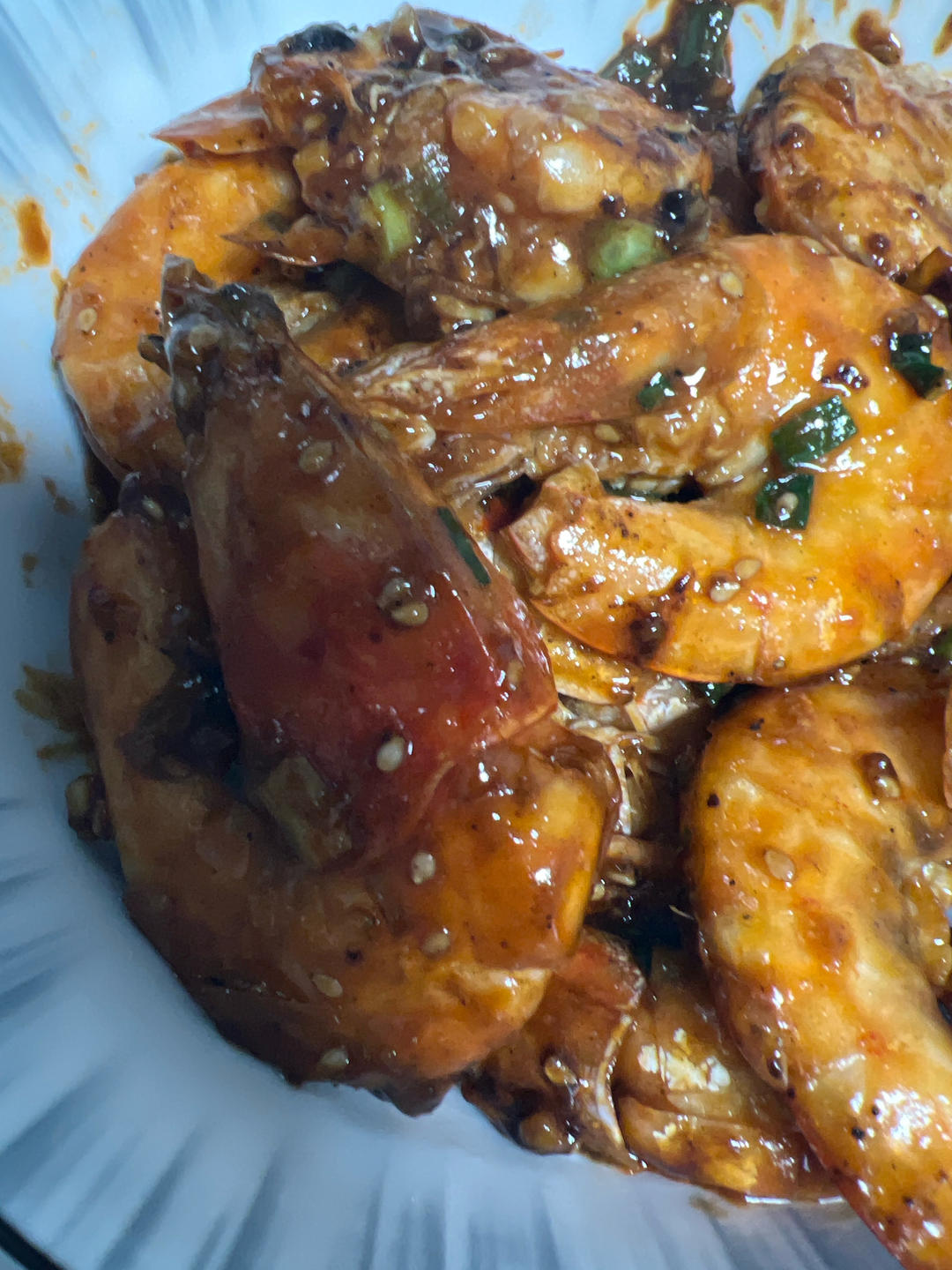 芥末大虾🦐好吃到舔手指