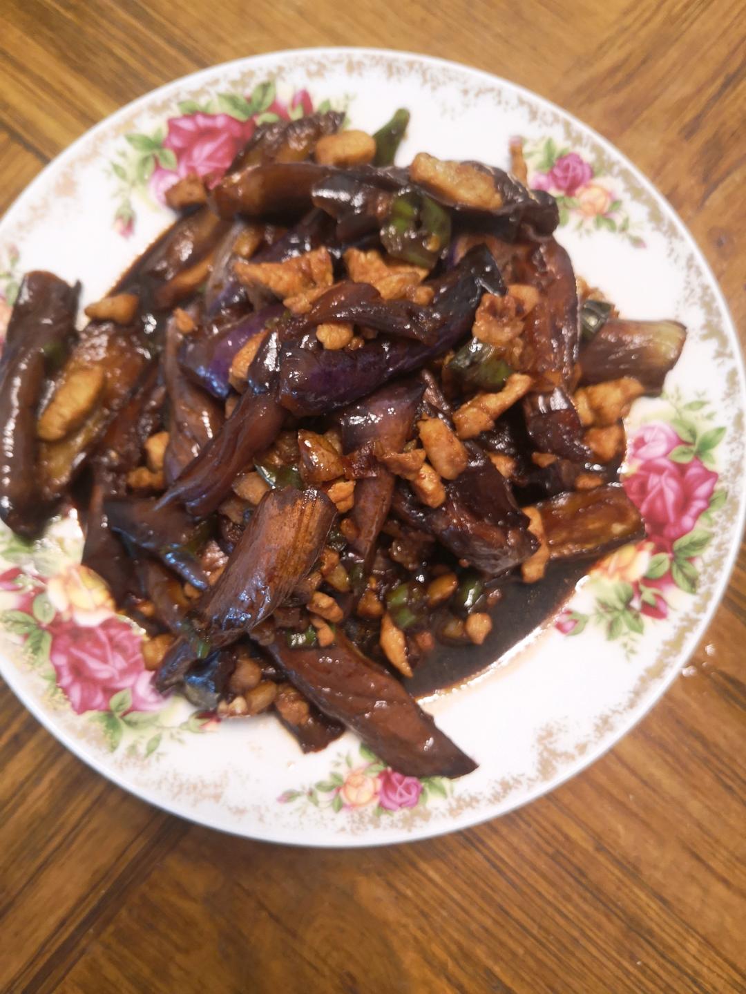 红烧肉末茄子