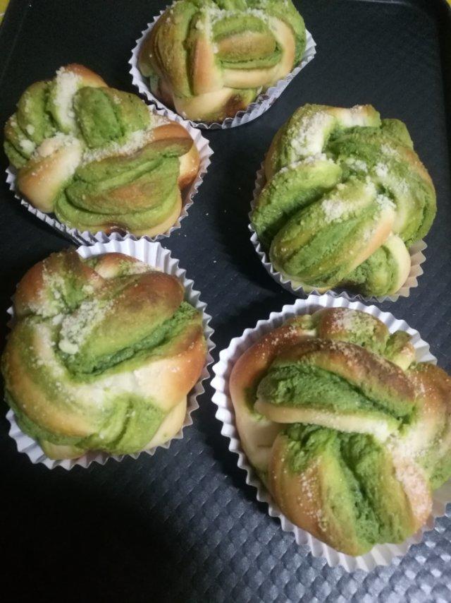 绿色心情---抹茶手撕小吐司