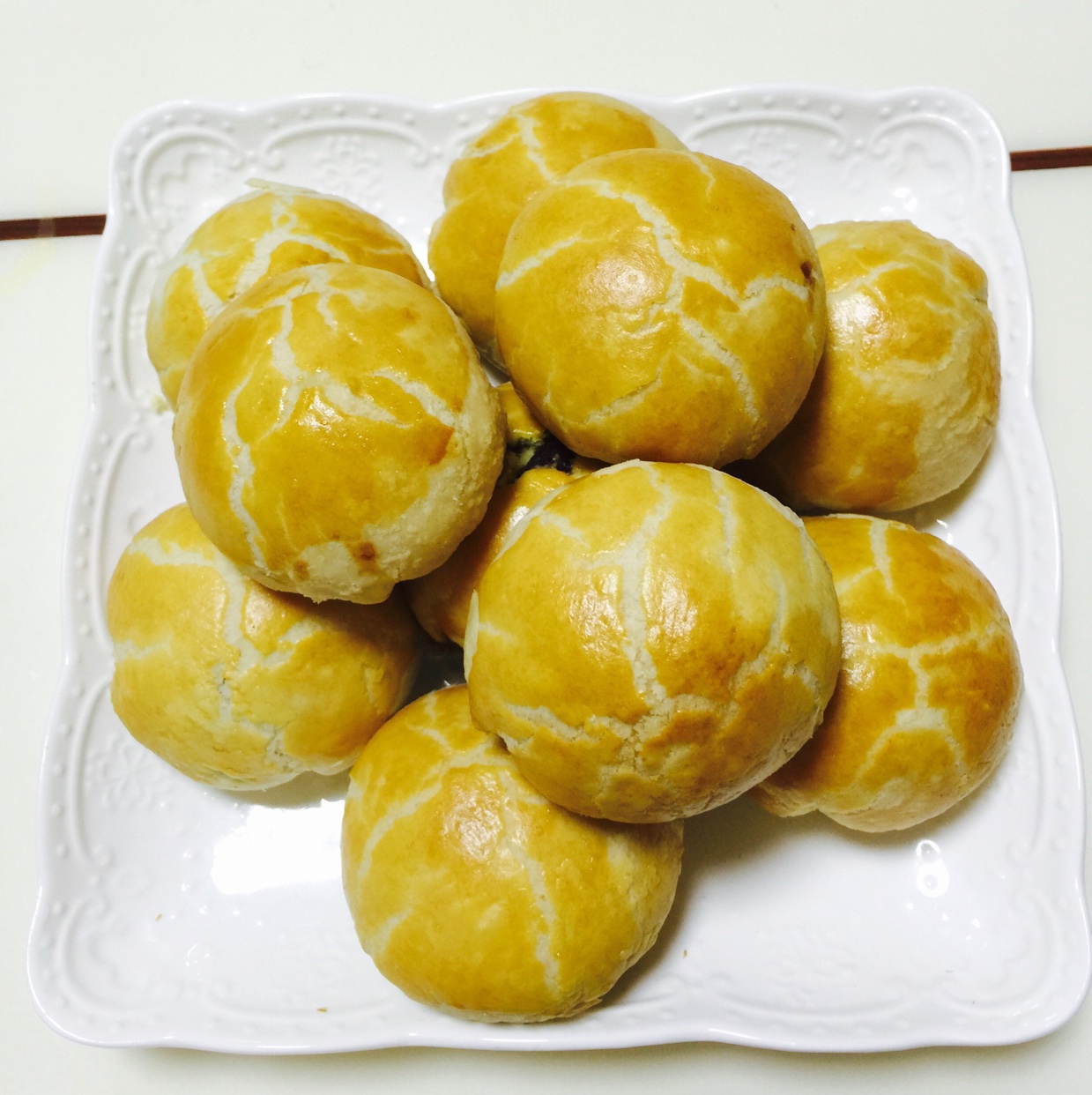 自制栗蓉蛋黄酥