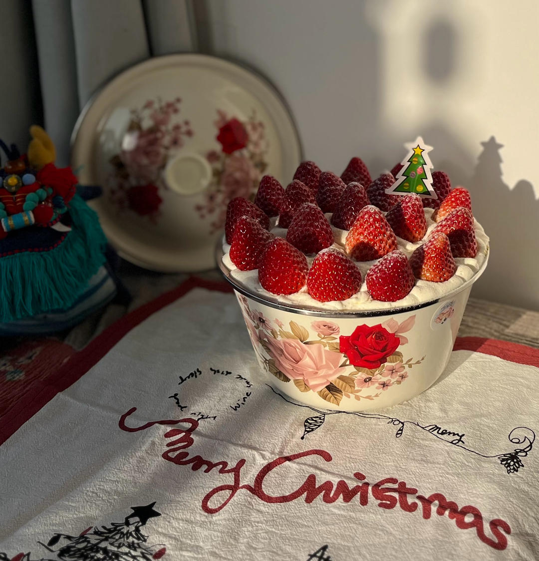 搪瓷盆草莓蛋糕教程|草莓酱制作