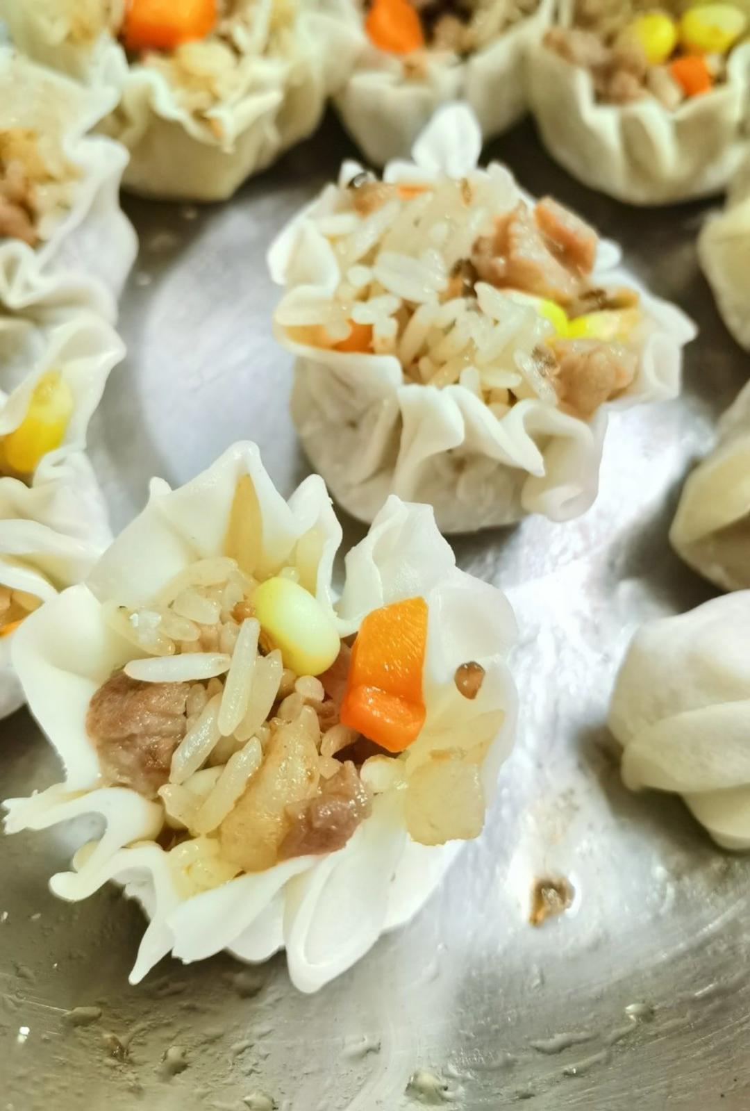 家常糯米烧卖（饺子皮版）