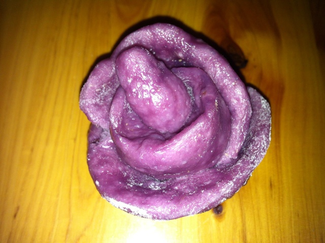 紫薯玫瑰花馒头