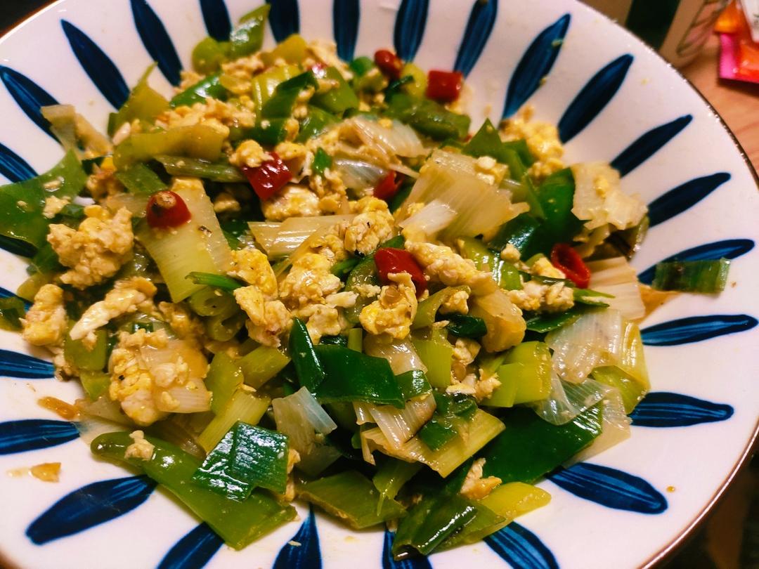 大葱炒鸡蛋