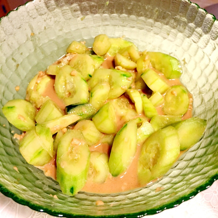 麻酱蒜泥拌黄瓜
