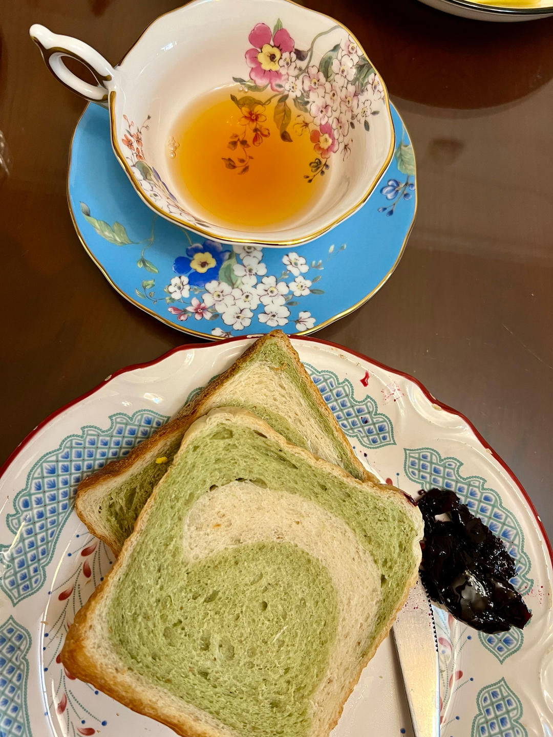 Sara吐司系列五：高颜值抹茶蜜豆双色吐司