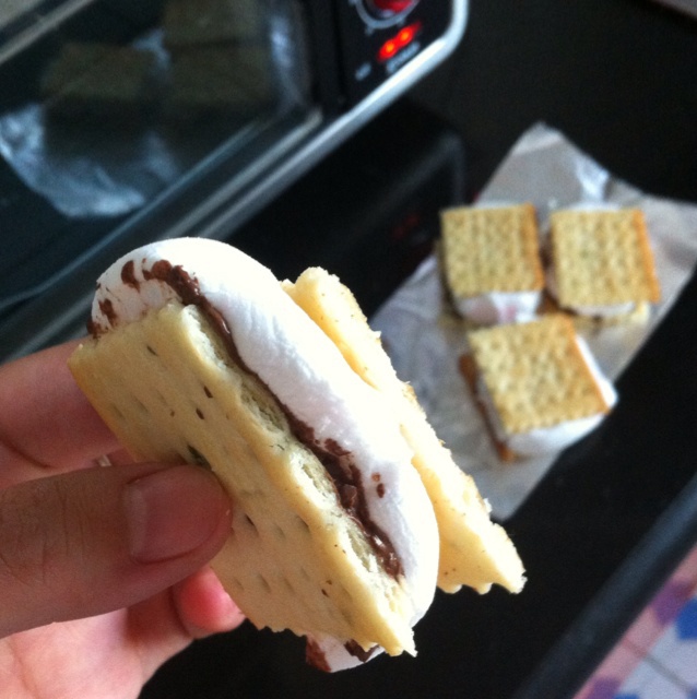 S'more 苏打饼夹烤棉花糖