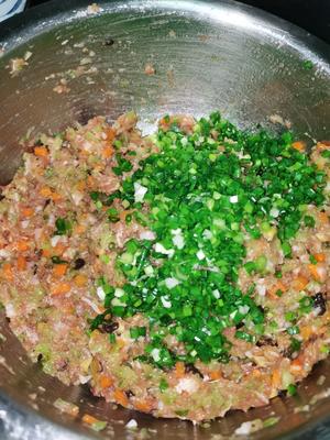 芹菜胡萝卜虾米猪肉大包子的做法 步骤15