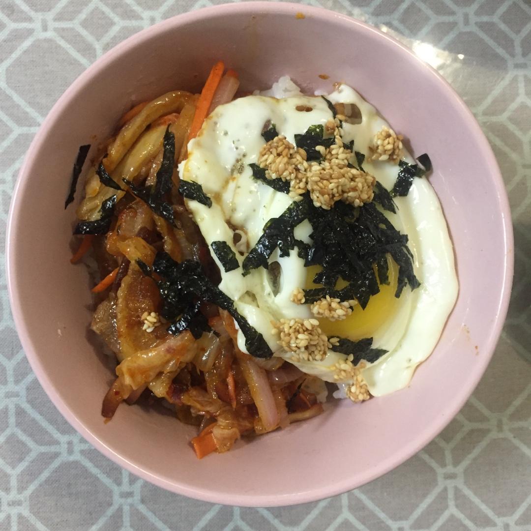 🔥爆好吃的韩式五花肉泡菜拌饭❗️