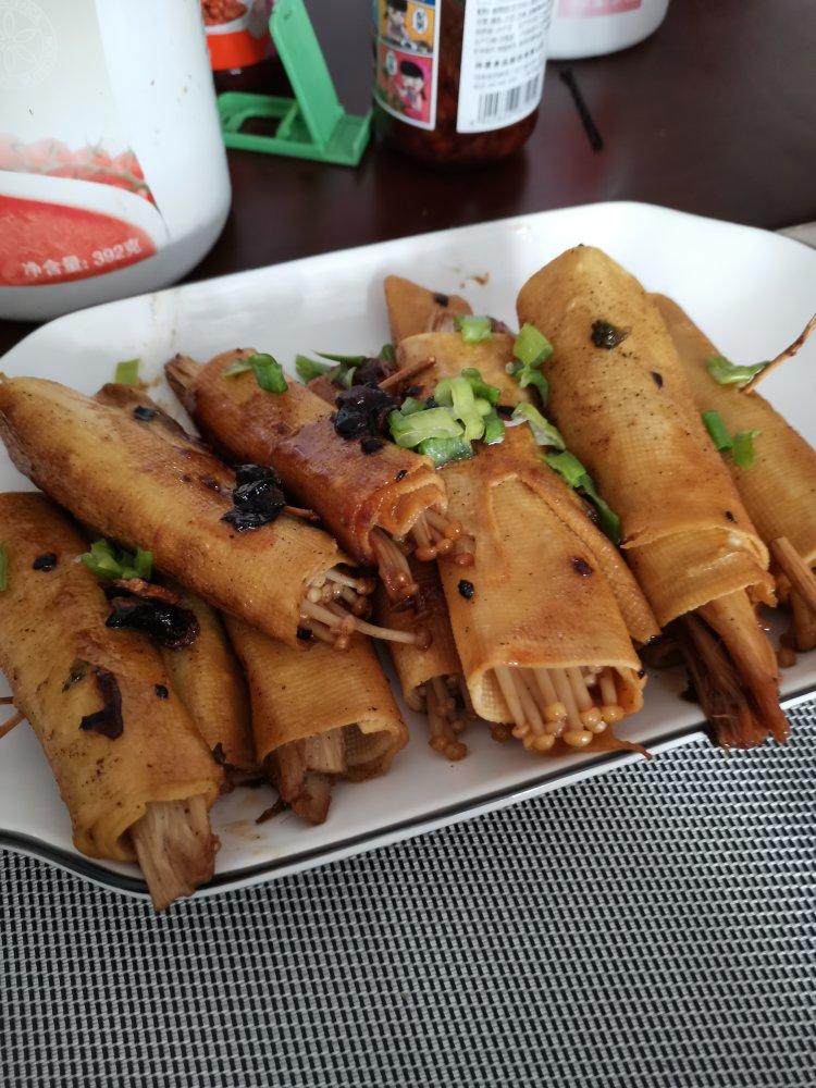 神仙减脂餐🔥好吃到跺脚的金针菇豆皮卷～给肉都不换！