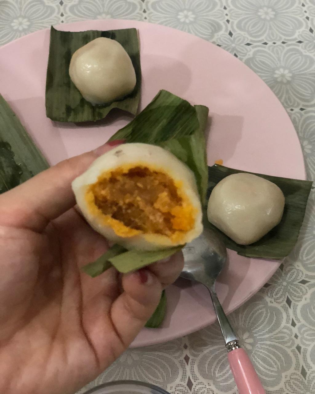 网红青团～～咸蛋黄肉松青团