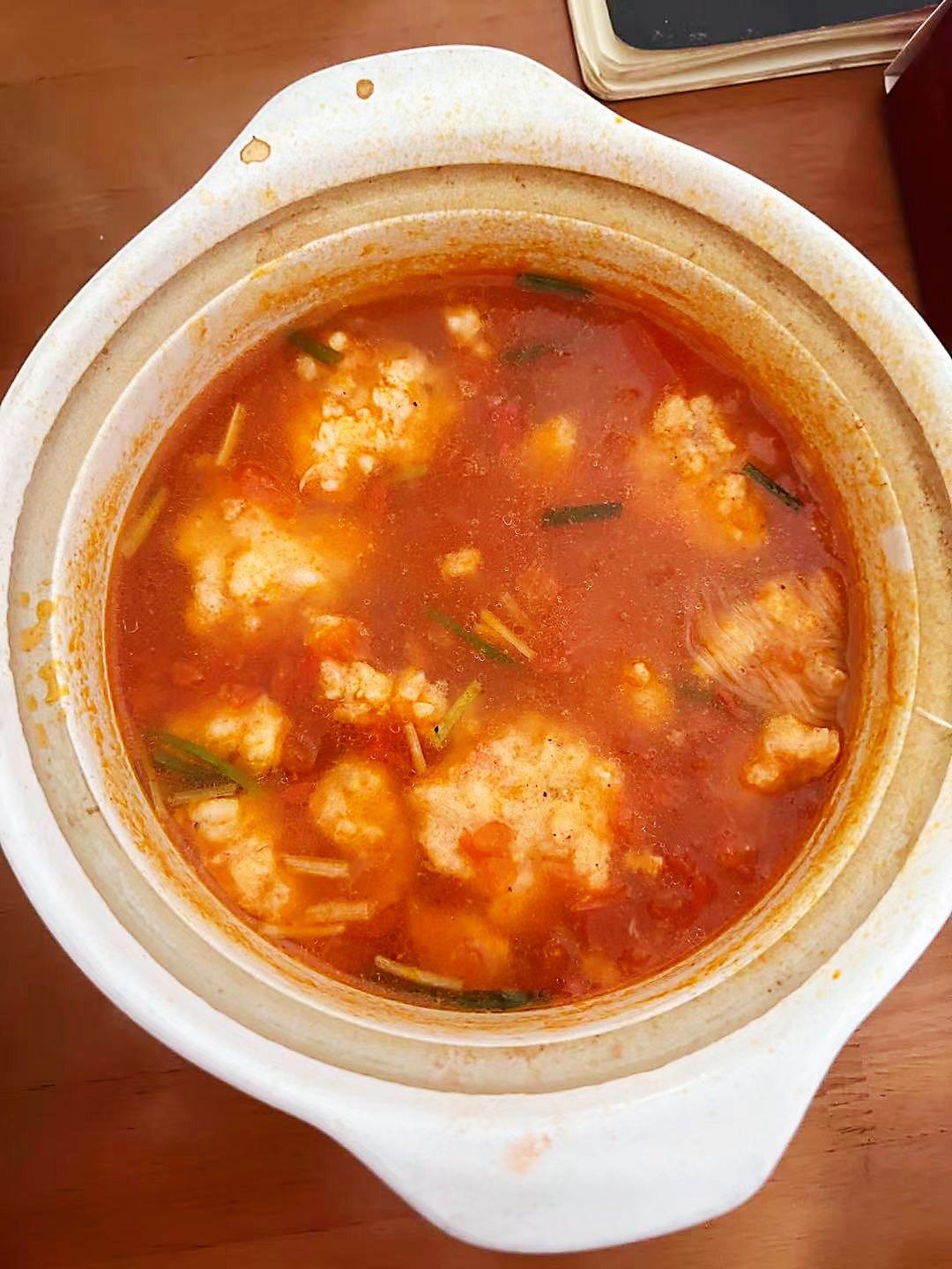 番茄虾滑粉丝煲