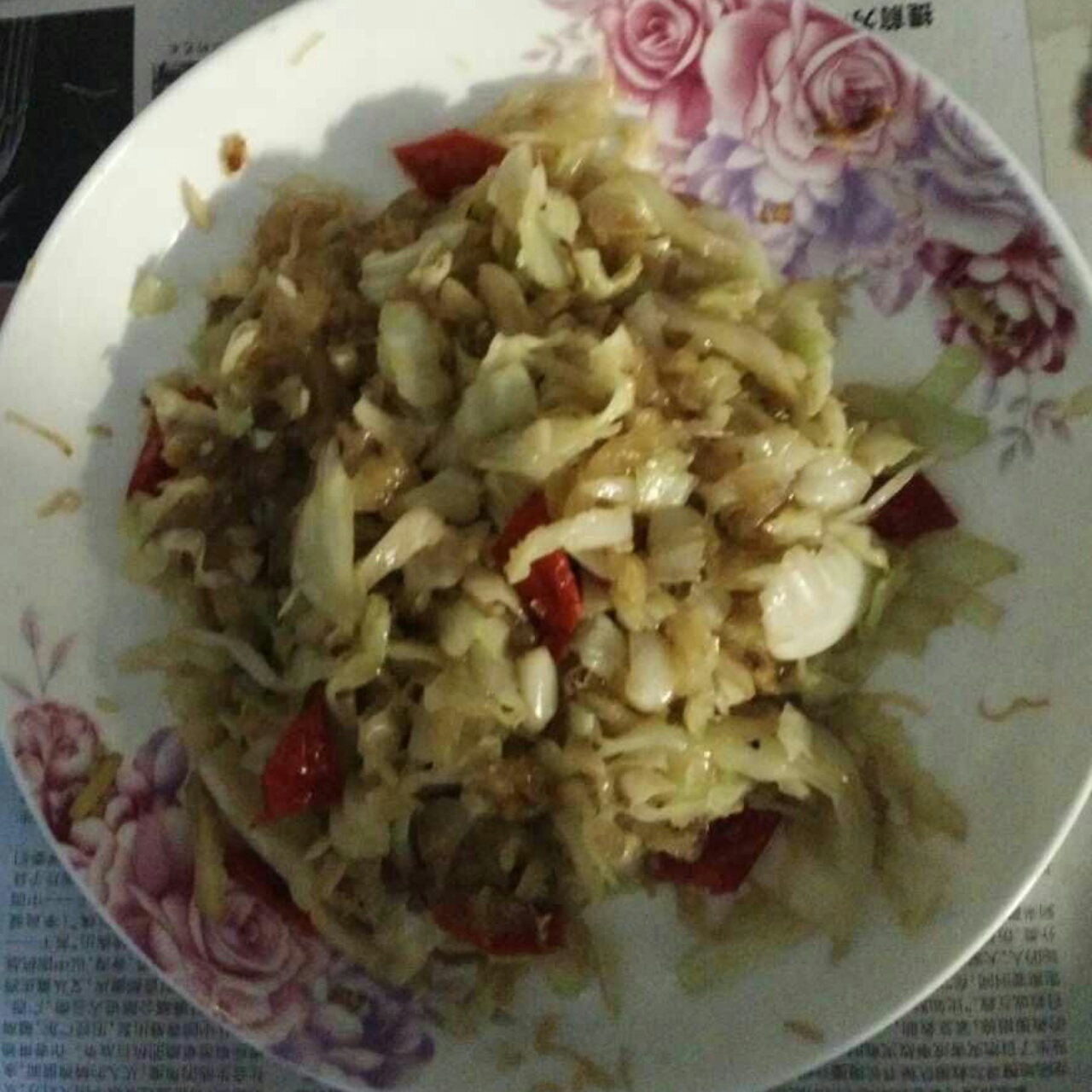卷心菜炒粉丝 Glass noodles with Cabbage