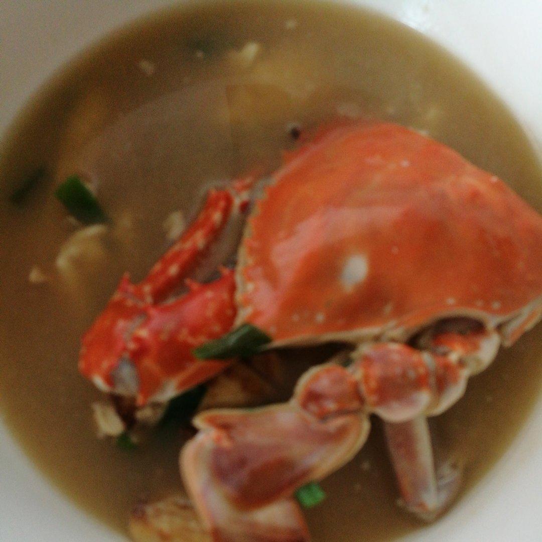 螃蟹蒸嫩豆腐