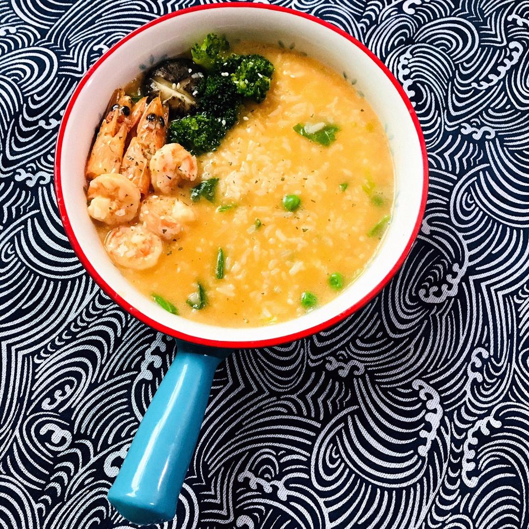 勤钦钦钦钦做的虾头油汤泡饭