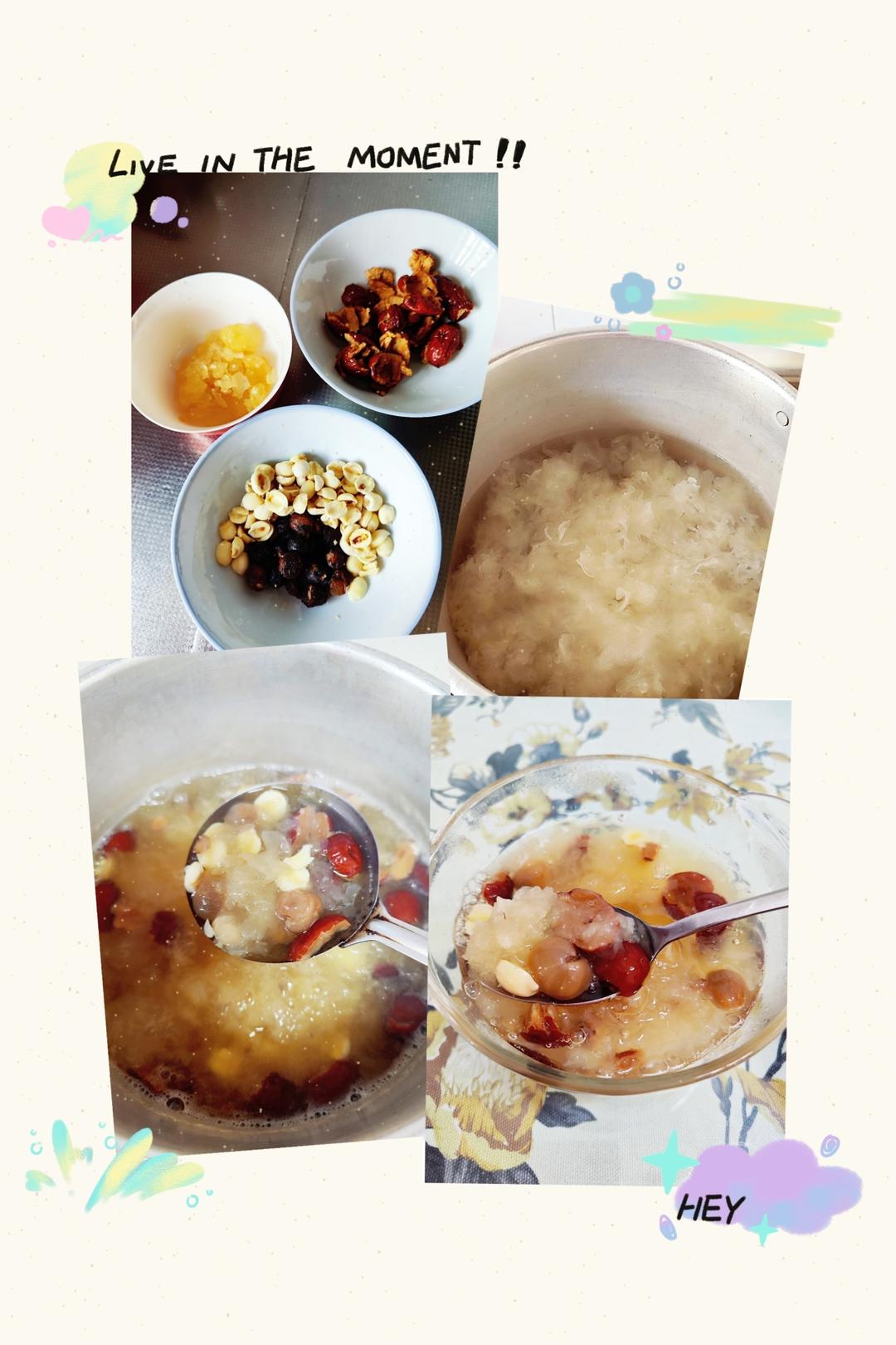 桂圆红枣银耳莲子羹