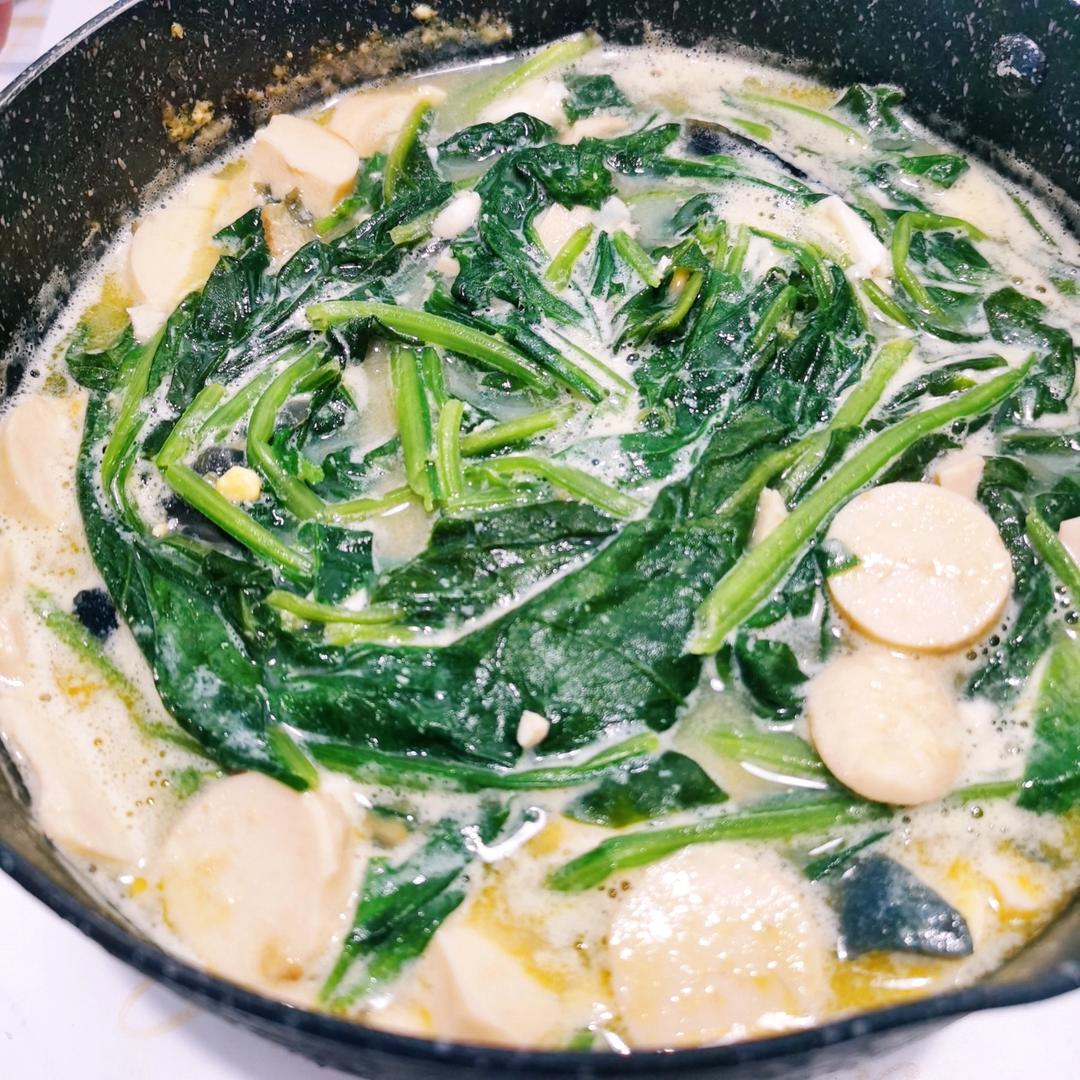 鲜掉眉毛的上汤菠菜汤【简单低脂营养】