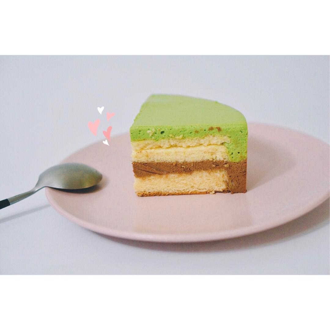 巧克力抹茶慕斯蛋糕
