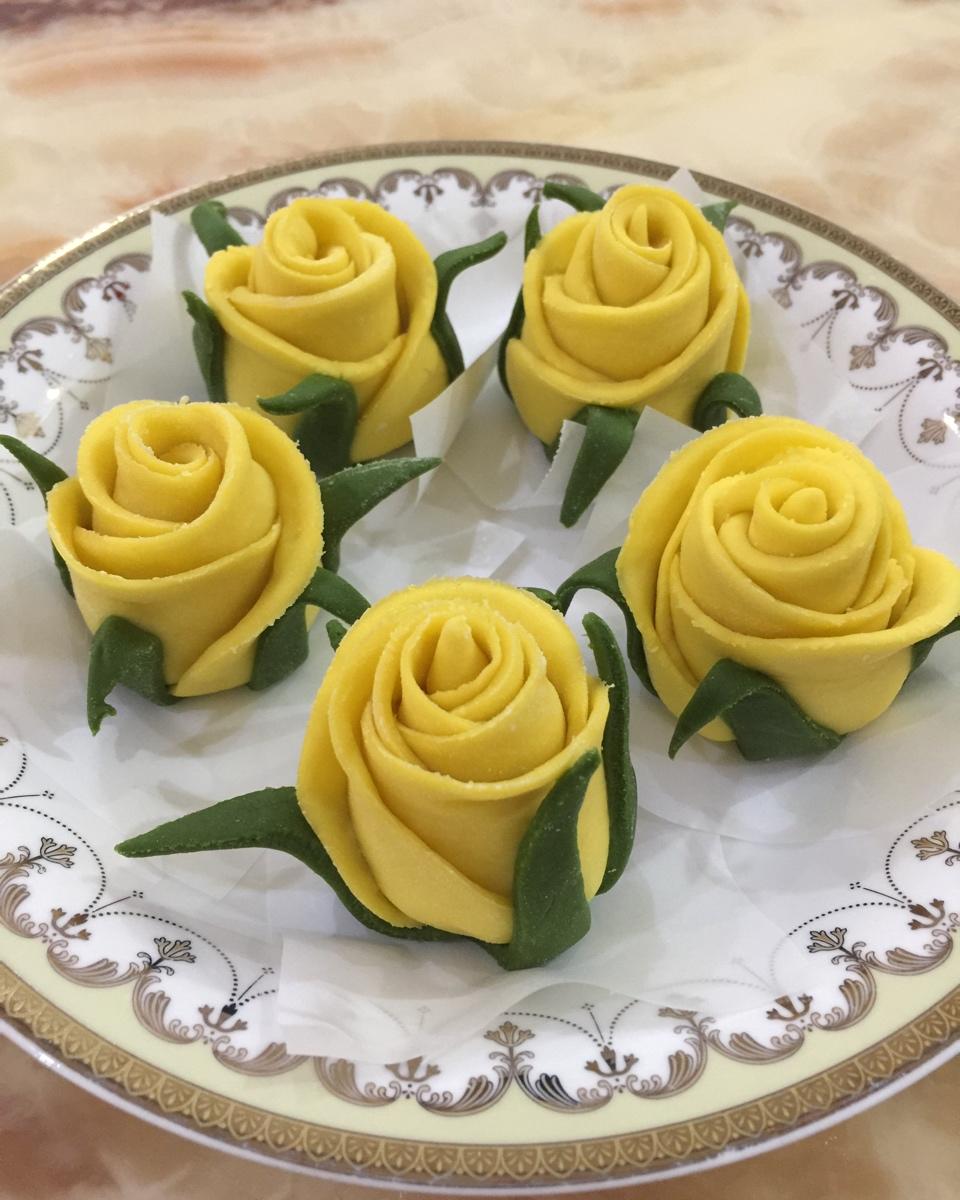 南瓜玫瑰花馒头