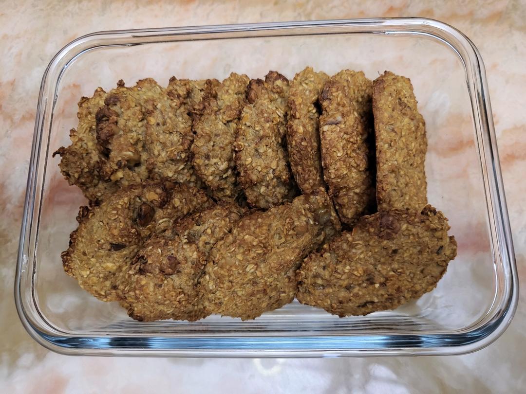 【减脂小零食】低卡无油无糖版香蕉燕麦饼干
