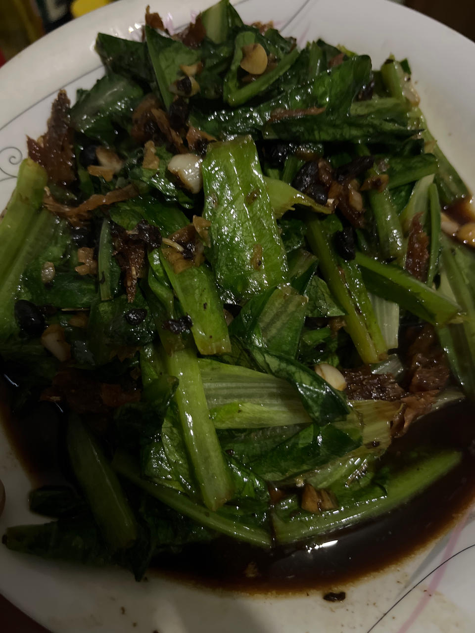 豆鼓鲮鱼油麦菜