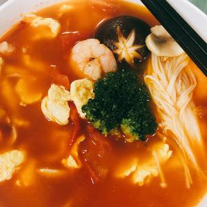 虾仁🍤番茄🍅菌菇汤的做法 步骤8