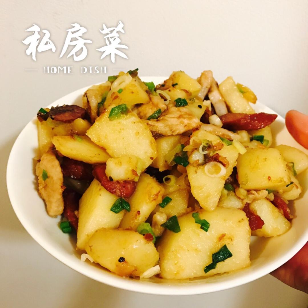 土豆炒火腿
