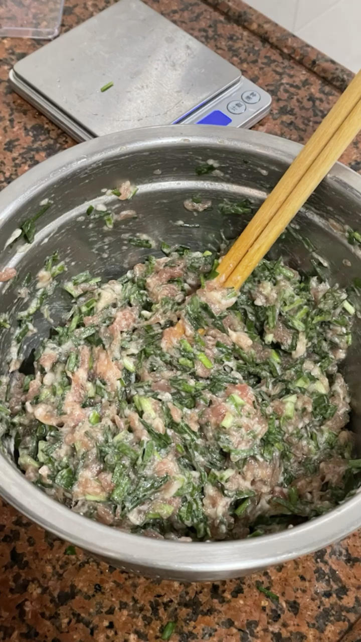 韭菜鲜肉馅饺子