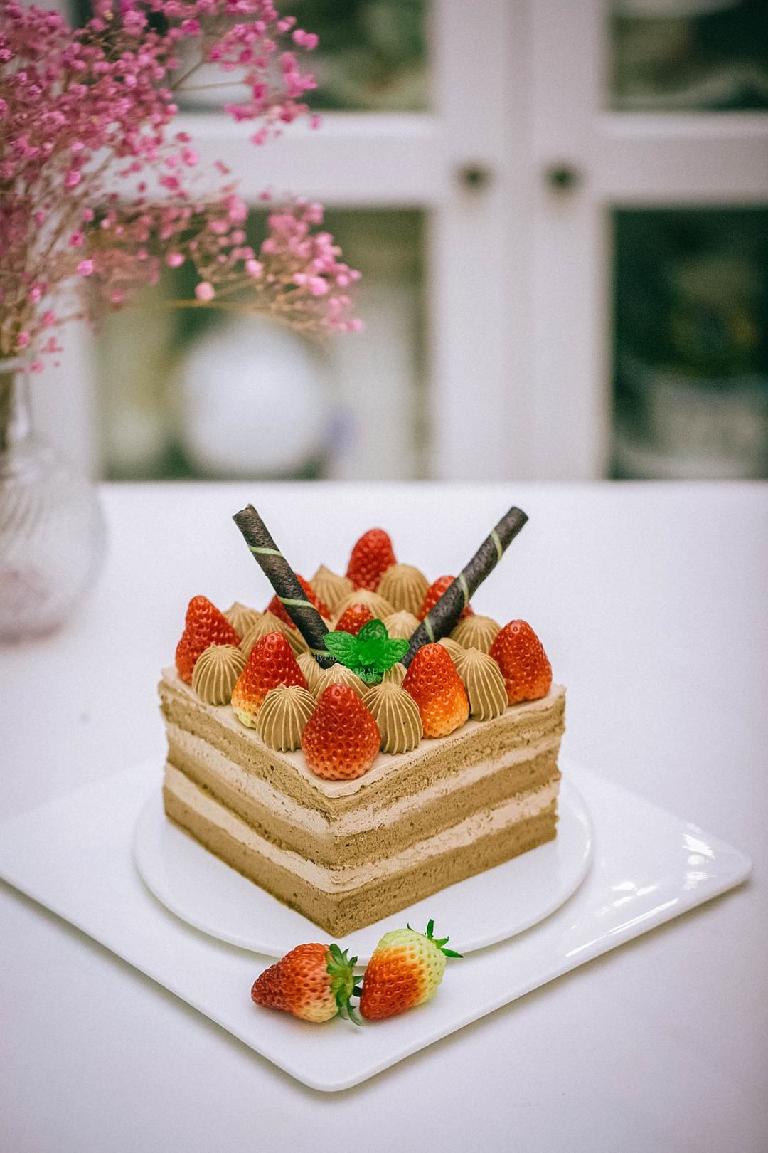 草莓巧克力香缇奶油生日蛋糕C93