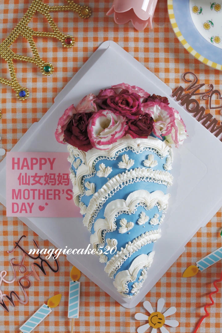 复古花束蛋糕 母亲节