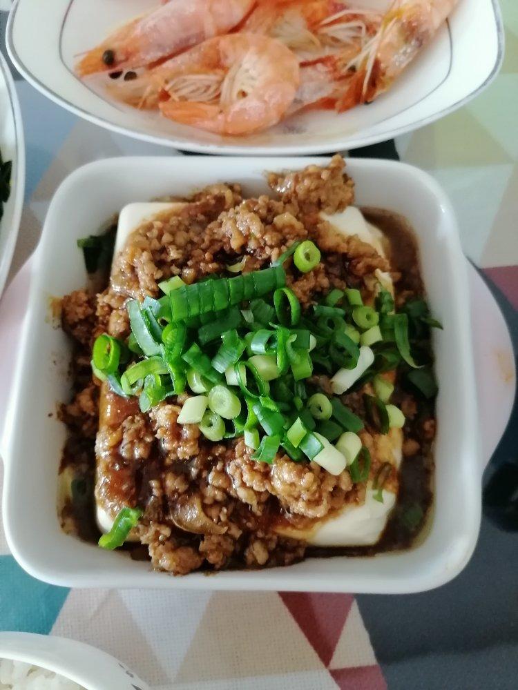 找到小象做的肉末蒸内酯豆腐