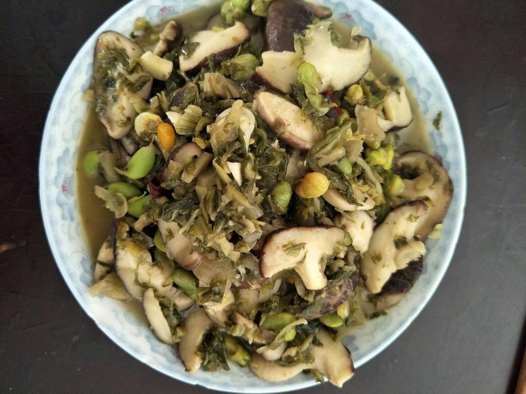 开心小屋_ml1o做的雪菜蘑菇炒里脊