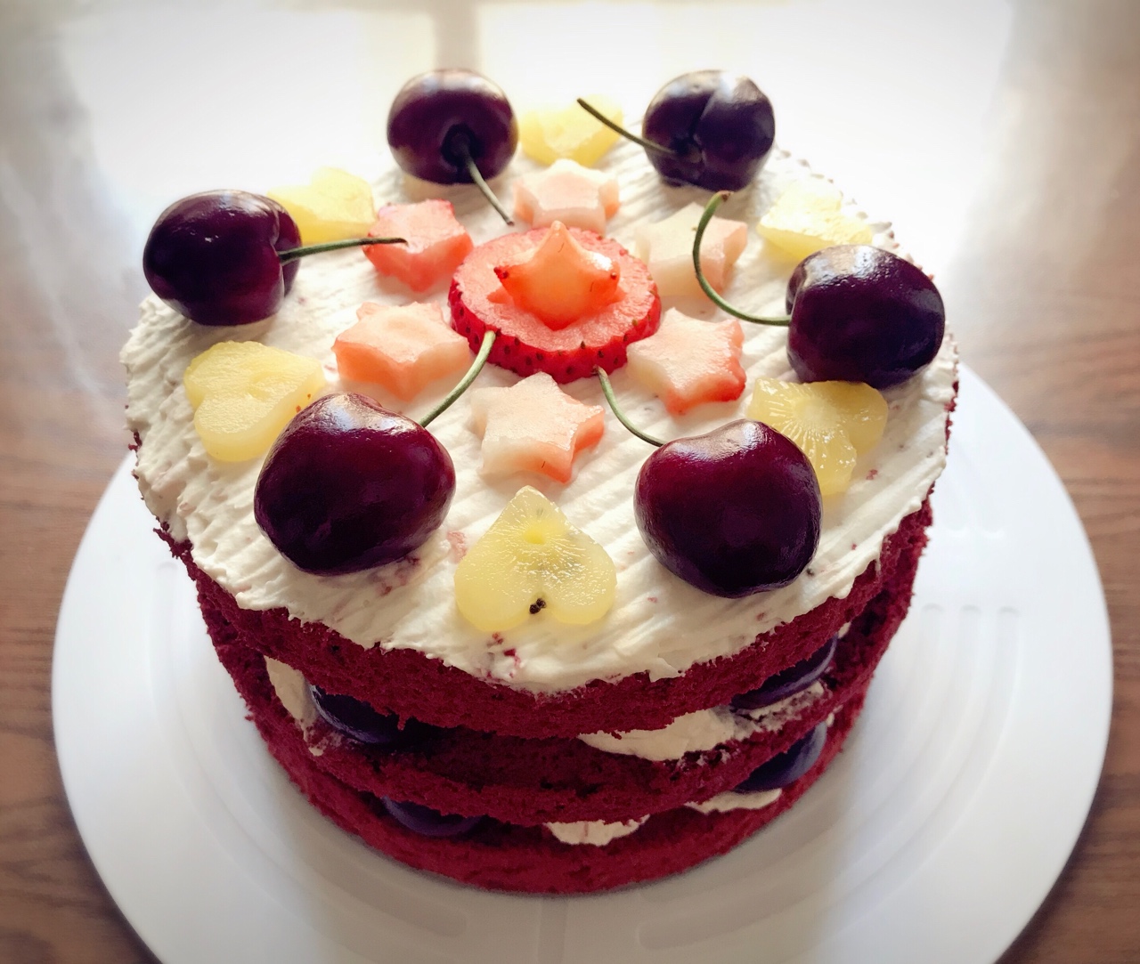 树莓红丝绒裸蛋糕—小熊SJJ-A06Y2厨师机菜谱