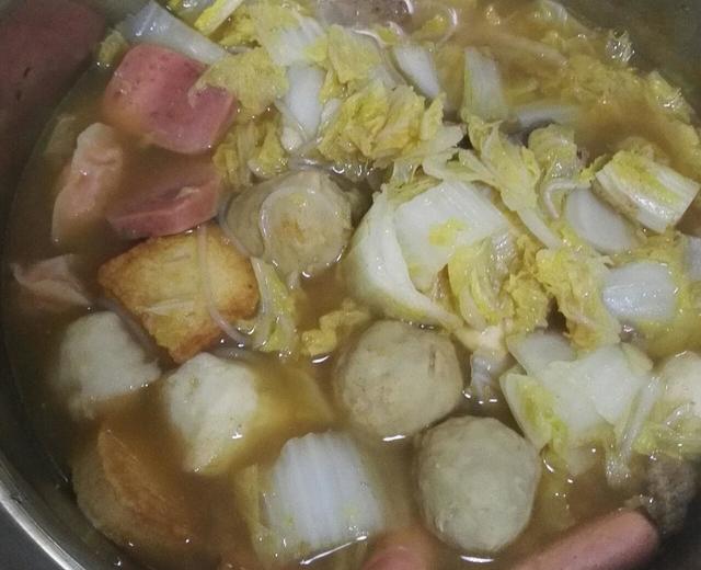 白菜粉条丸子汤的做法